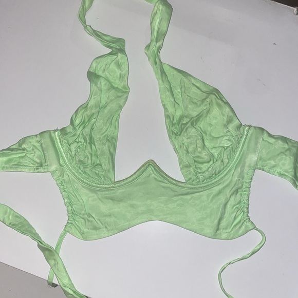 For Love & Lemons Rana Cross Front Tank in Green - Picture 5 of 5